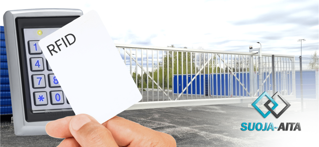 Koodilukko ja RFID liukuportissa