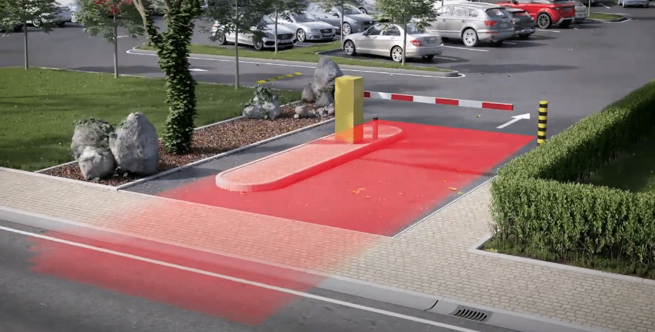 Laser-skanneri eli ajoneuvotunnistin porttiin ja puomiin