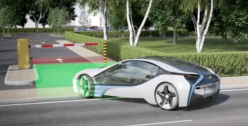 Laser-skanneri eli ajoneuvotunnistin porttiin ja puomiin